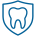 Dark blue tooth shield icon 3
